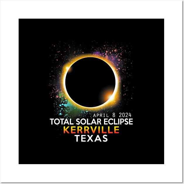 Kerrville Texas Totality Total Solar Eclipse April 8 2024 Wall Art by SanJKaka